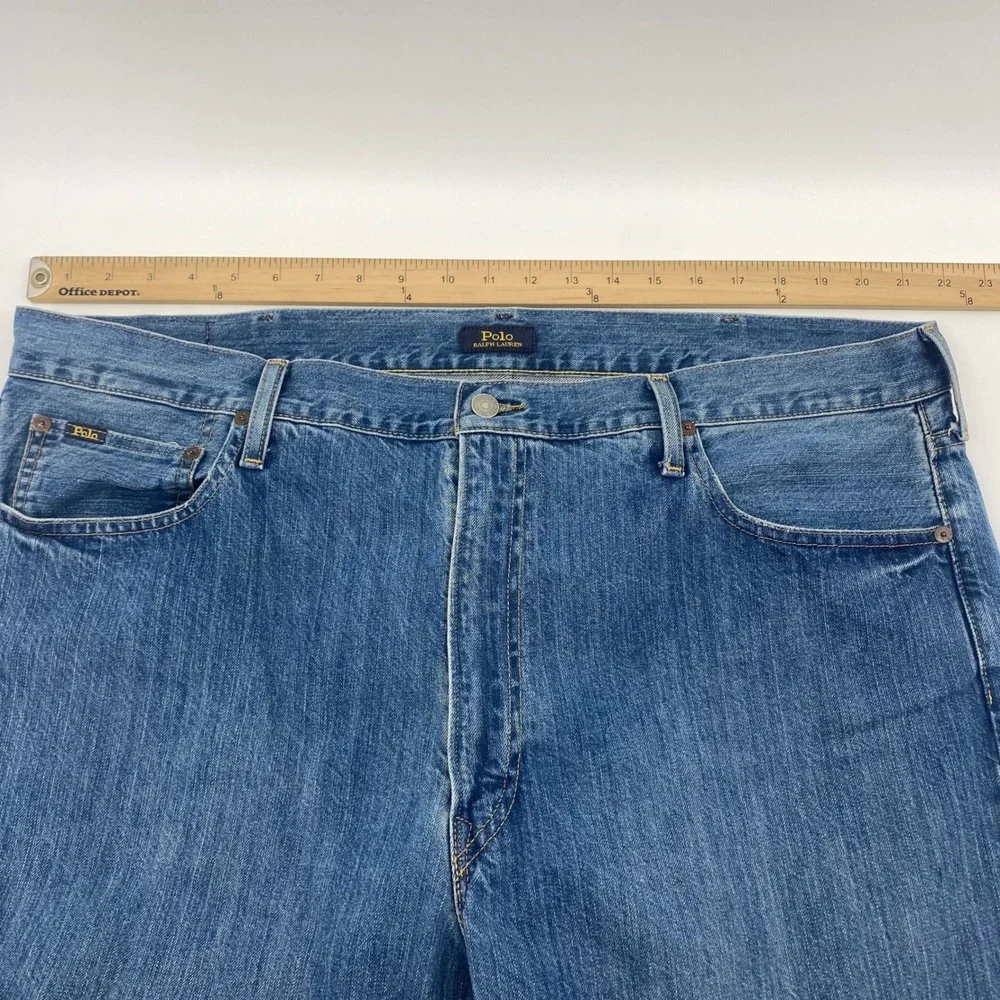 Polo‎ Ralph Lauren Jeans Mens 42x33 Blue Straight Leg Denim Authentic Goods - Picture 4 of 9